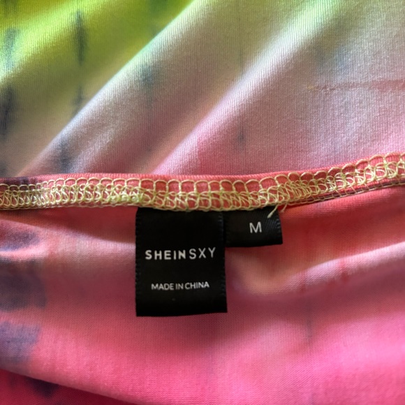 SHEIN Strapless Tye Dye Colorful Bodycon Dress or Beach Cover Up - Size Medium - Picture 5 of 6